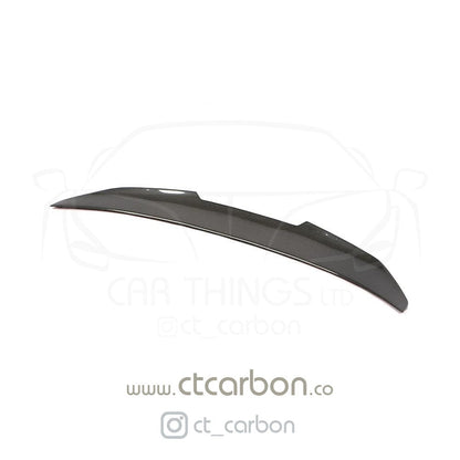 CT Carbon PSM Ducktail Boot/Trunk Lip Spoiler for BMW F80 M3 (2014-2020) & F30 3 Series Saloon/Sedan (2011-2019) – Carbon Fibre/Fiber High Kick Rear Decklid Wing Lip