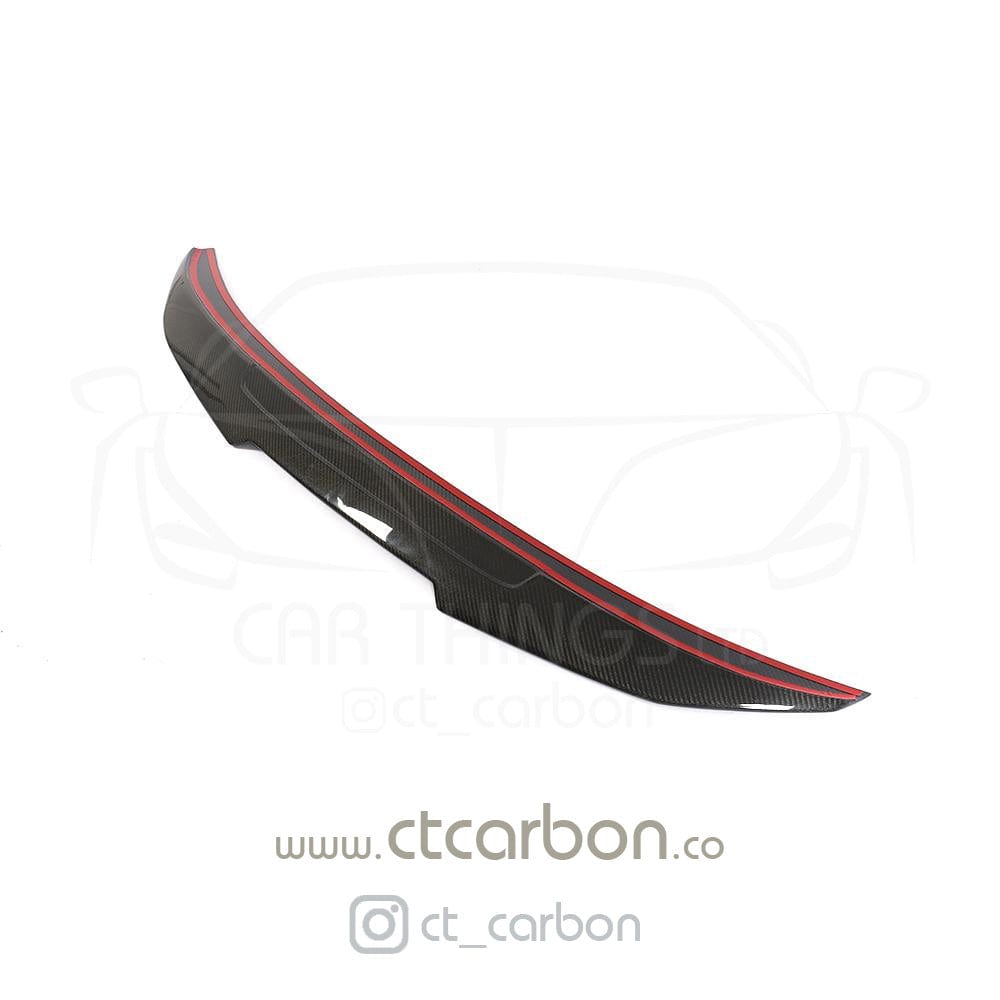 CT Carbon PSM Ducktail Boot/Trunk Lip Spoiler for BMW F80 M3 (2014-2020) & F30 3 Series Saloon/Sedan (2011-2019) – Carbon Fibre/Fiber High Kick Rear Decklid Wing Lip