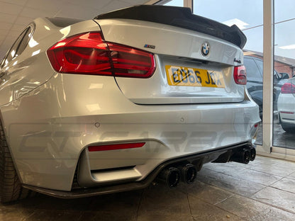 CT Carbon PSM Ducktail Boot/Trunk Lip Spoiler for BMW F80 M3 (2014-2020) & F30 3 Series Saloon/Sedan (2011-2019) – Carbon Fibre/Fiber High Kick Rear Decklid Wing Lip