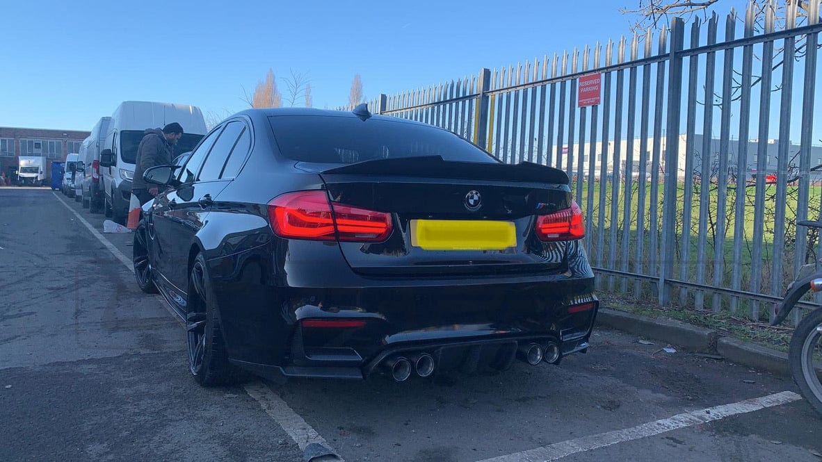 CT Carbon PSM Ducktail Boot/Trunk Lip Spoiler for BMW F80 M3 (2014-2020) & F30 3 Series Saloon/Sedan (2011-2019) – Carbon Fibre/Fiber High Kick Rear Decklid Wing Lip