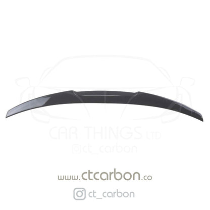 BMW F80 M3 & F30 3 Series Saloon/Sedan Carbon Fibre (Carbon Fiber) Boot Spoiler – V Style Trunk Lip | M4/M Performance Style Rear Lip | CT Carbon Decklid Spoiler | Fits 2014-2020 M3, 2011-2019 3 Series