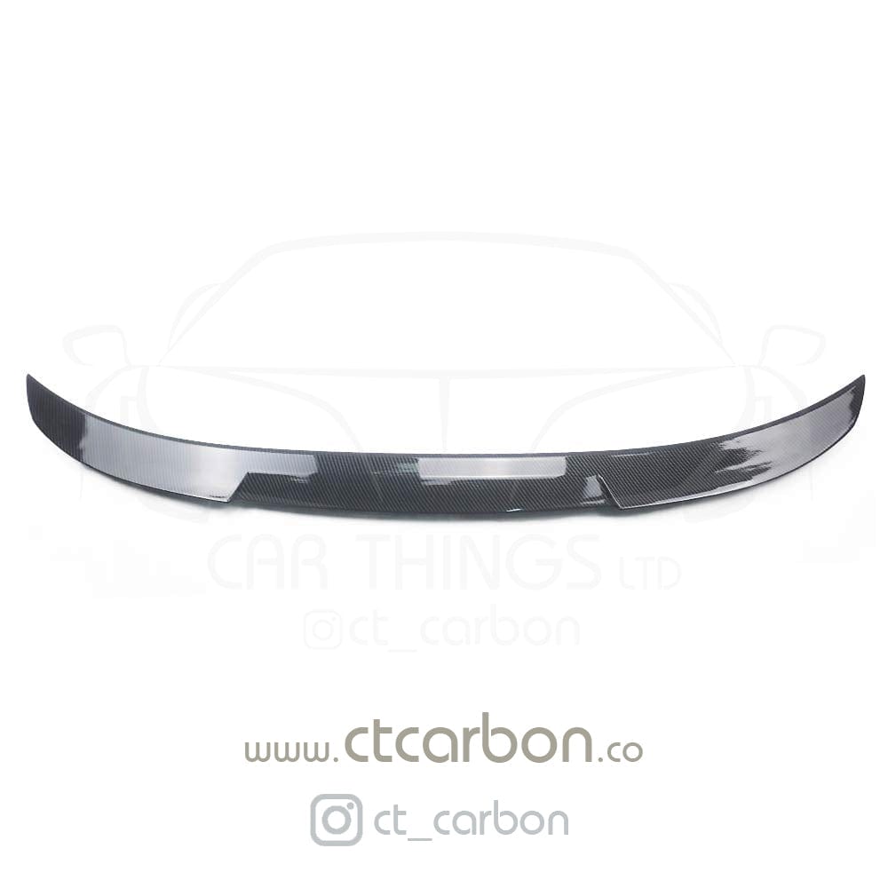 BMW F80 M3 & F30 3 Series Saloon/Sedan Carbon Fibre/Fiber Rear Boot/Trunk Lip Spoiler - V Style High-Kick Ducktail, Gloss 2x2 Weave, M Performance Style Rear Lip Wing (F30 2011-2019, F80 2014-2020)