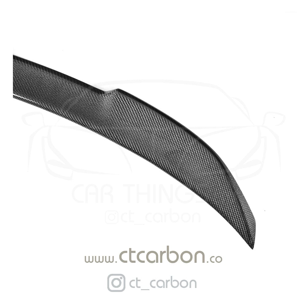 BMW M4 F82 Coupe Carbon Fibre/Carbon Fiber Boot/Trunk Lip Spoiler – CS Style Ducktail, Gloss Carbon OEM+ Rear Lip | Fits 2014–2020 – CT Carbon