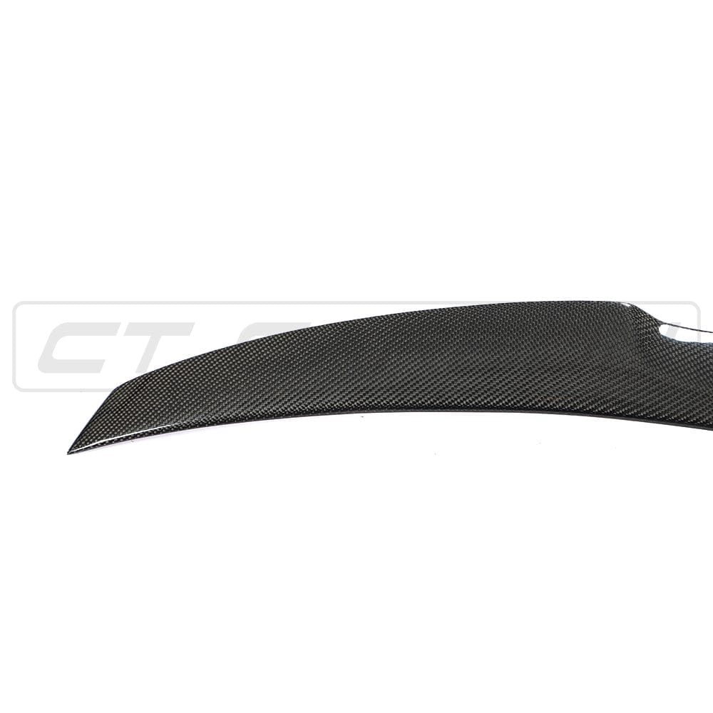 BMW M4 F82 Rear Boot/Trunk Lip Spoiler – Carbon Fibre (Carbon Fiber) Decklid Wing, M Performance MP Style Ducktail, Gloss OE Look – 2014-2020 Coupe – CT Carbon
