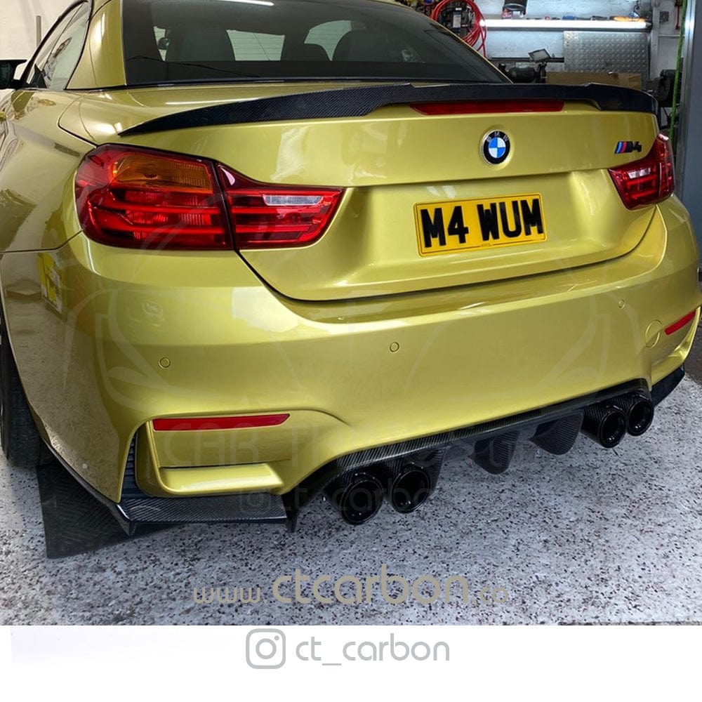 BMW M4 F83 & 4 Series F33 Convertible/Cabriolet Carbon Fibre V-Style Boot Lid/Rear Lip Spoiler – Trunk Lip Ducktail Wing – OE-Style Fit 2014–2020 | CT Carbon