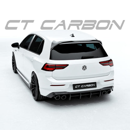 VW Golf 8 R Mk8 Carbon Fibre Side Skirts - CT DESIGN Side Skirt Extensions, Side Splitters, Sill/Rocker Extensions, Side Blades (2020+ MkVIII)
