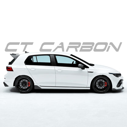 VW Volkswagen Golf R Mk8 (8R) 2020+ Pre-Preg Carbon Fibre (Carbon Fiber) Full Body Kit by CT Design - Complete Aero Styling Pack with Front Lip Splitter, Side Skirt Extensions, Rear Diffuser & Tailgate Spoiler Wing