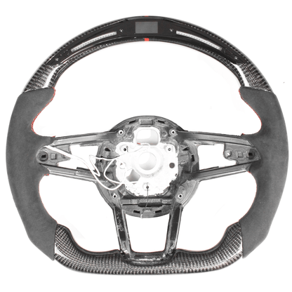 CT Carbon Alcantara Carbon Fibre/Fiber Steering Wheel for Audi R8 Gen 2 (2016–2022) V10 – LED Shift/Rev Lights & Digital Display – Aftermarket Performance Replacement, Motorsport Style Interior Upgrade Retrofit UK