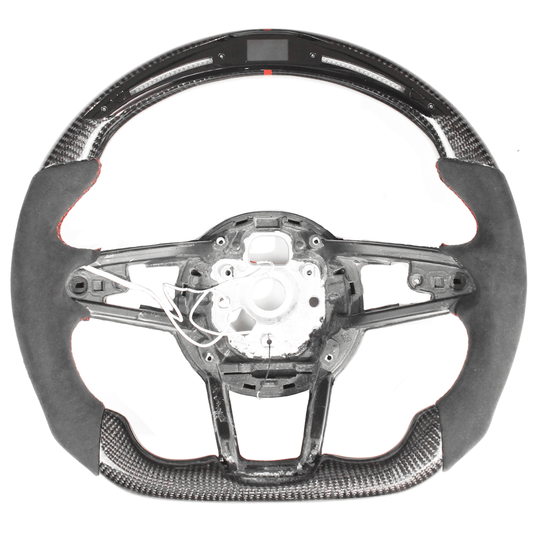 CT Carbon Alcantara Carbon Fibre/Fiber Steering Wheel for Audi R8 Gen 2 (2016–2022) V10 – LED Shift/Rev Lights & Digital Display – Aftermarket Performance Replacement, Motorsport Style Interior Upgrade Retrofit UK