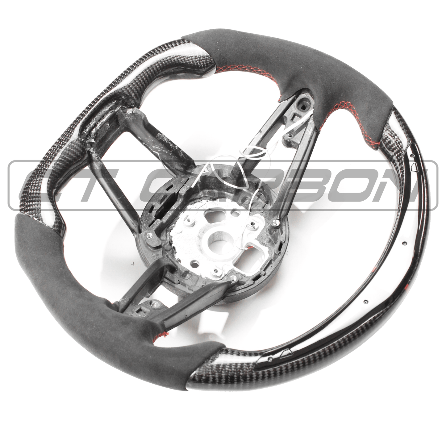 CT Carbon Alcantara Carbon Fibre/Fiber Steering Wheel for Audi R8 Gen 2 (2016–2022) V10 – LED Shift/Rev Lights & Digital Display – Aftermarket Performance Replacement, Motorsport Style Interior Upgrade Retrofit UK