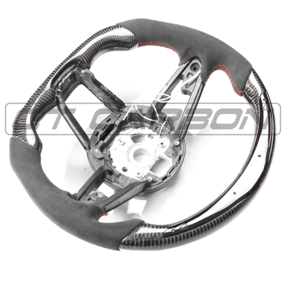 CT Carbon Alcantara Carbon Fibre/Fiber Steering Wheel for Audi R8 Gen 2 (2016–2022) V10 – LED Shift/Rev Lights & Digital Display – Aftermarket Performance Replacement, Motorsport Style Interior Upgrade Retrofit UK