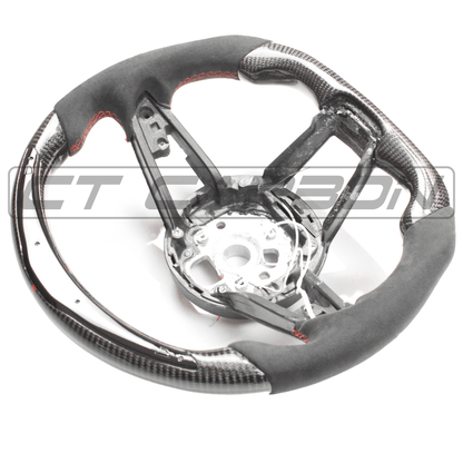 CT Carbon Alcantara Carbon Fibre/Fiber Steering Wheel for Audi R8 Gen 2 (2016–2022) V10 – LED Shift/Rev Lights & Digital Display – Aftermarket Performance Replacement, Motorsport Style Interior Upgrade Retrofit UK