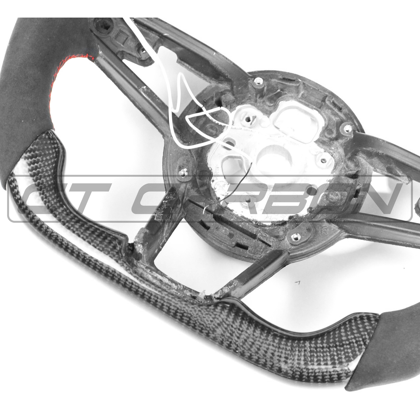 CT Carbon Alcantara Carbon Fibre/Fiber Steering Wheel for Audi R8 Gen 2 (2016–2022) V10 – LED Shift/Rev Lights & Digital Display – Aftermarket Performance Replacement, Motorsport Style Interior Upgrade Retrofit UK