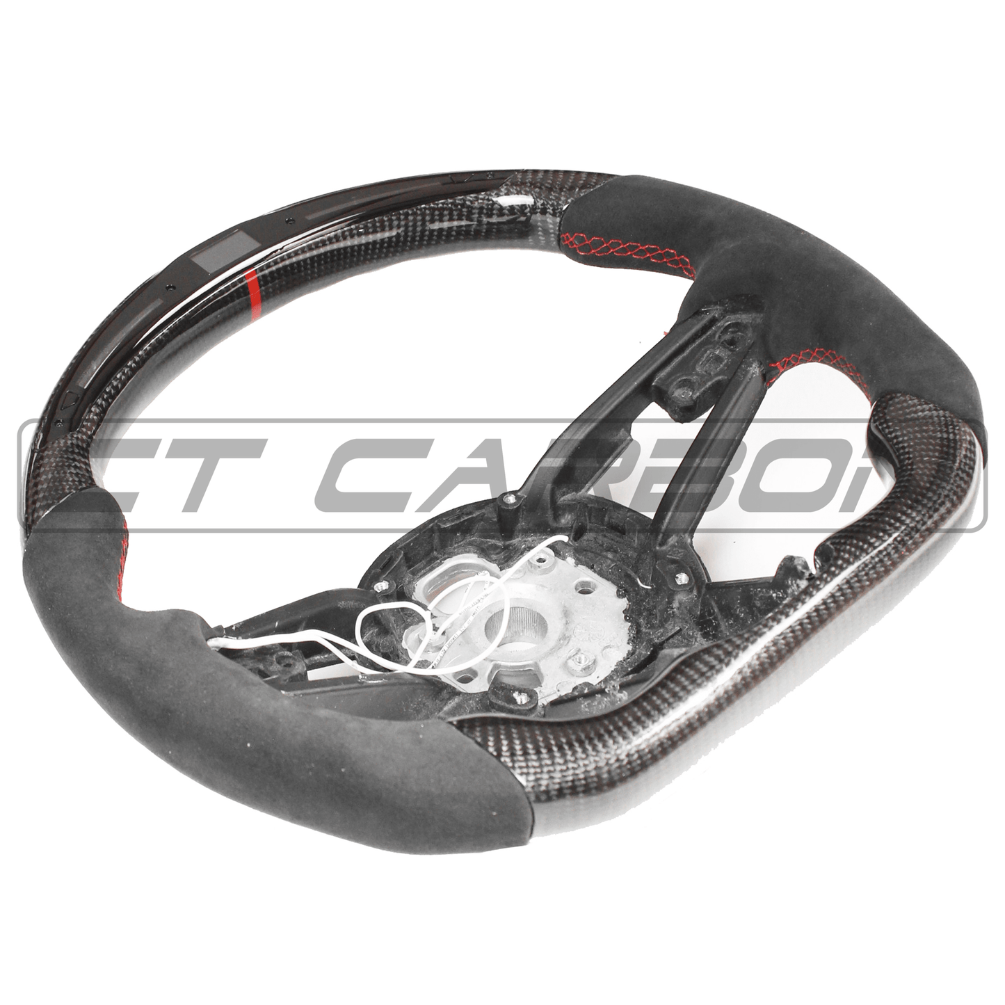 CT Carbon Alcantara Carbon Fibre/Fiber Steering Wheel for Audi R8 Gen 2 (2016–2022) V10 – LED Shift/Rev Lights & Digital Display – Aftermarket Performance Replacement, Motorsport Style Interior Upgrade Retrofit UK