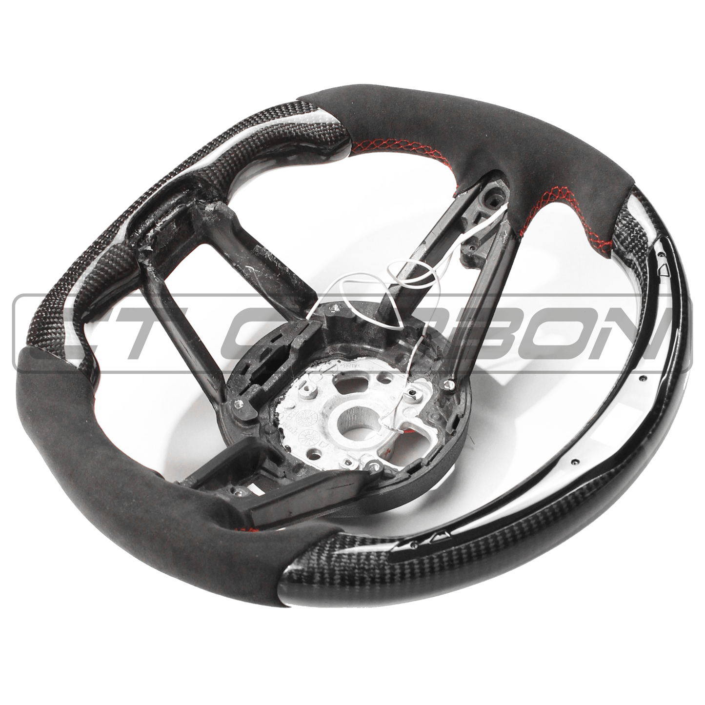 CT Carbon Alcantara Carbon Fibre/Fiber Steering Wheel for Audi R8 Gen 2 (2016–2022) V10 – LED Shift/Rev Lights & Digital Display – Aftermarket Performance Replacement, Motorsport Style Interior Upgrade Retrofit UK
