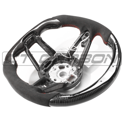 CT Carbon Alcantara Carbon Fibre/Fiber Steering Wheel for Audi R8 Gen 2 (2016–2022) V10 – LED Shift/Rev Lights & Digital Display – Aftermarket Performance Replacement, Motorsport Style Interior Upgrade Retrofit UK