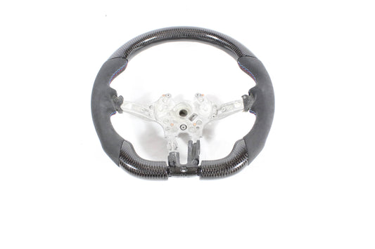 BMW F-Series M Performance Style Carbon Fibre Alcantara D-Shape Flat Bottom Steering Wheel | F87 M2/M2C, F80 M3, F82/F83 M4, F30/F31 3 Series, F32/F33 4 Series, F20/F21 1 Series, F22/F23 2 Series, F15 X5, F16 X6, F85 X5M, F86 X6M | Carbon Fiber