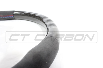 BMW F-Series Carbon Fibre (Carbon Fiber) & Alcantara Suede Steering Wheel - M Performance Style OEM Core Replacement Upgrade Retrofit | F87 M2/M2 Competition, F80 M3, F82/F83 M4, F20/F21, F22/F23, F30/F31, F32/F33, F15/F85 X5, F16/F86 X6