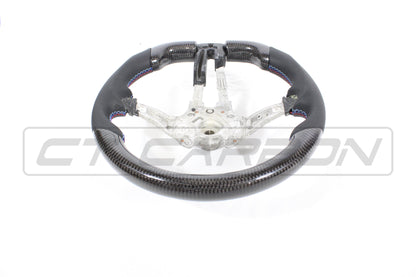 BMW FXX CARBON FIBRE / LEATHER FLAT BOTTOM STEERING WHEEL