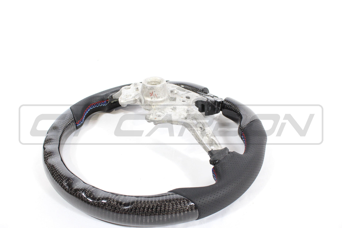 BMW F-Series Carbon Fibre/Leather Flat Bottom Steering Wheel – M Performance Style D-Shape, OEM Replacement – Fits F2x/F3x/F8x: M2/M2C, F80 M3, F82/F83 M4, 1/2/3/4 Series M Sport, F15/F16 X5/X6, F85 X5M, F86 X6M (2014–2020)