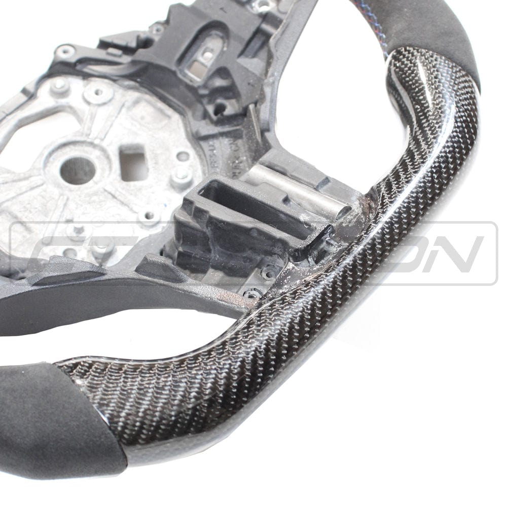 BMW G-Series G-Chassis Custom Steering Wheel - Carbon Fibre & Alcantara Suede, Flat Bottom D-Shape/D-Cut, M Sport Style | CT Carbon Bespoke Performance Wheel Upgrade for Gxx (G20 G21 G22 G30 G31 G80 G82 G87)