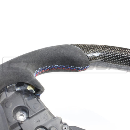 BMW G-Series G-Chassis Custom Steering Wheel - Carbon Fibre & Alcantara Suede, Flat Bottom D-Shape/D-Cut, M Sport Style | CT Carbon Bespoke Performance Wheel Upgrade for Gxx (G20 G21 G22 G30 G31 G80 G82 G87)