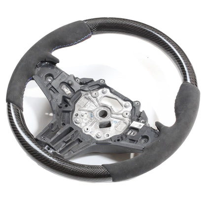 BMW G-Series G-Chassis Custom Steering Wheel | Carbon Fibre (Fiber) & Alcantara Suede | Performance Sport/Flat-Bottom/Thick Grip | CT Carbon Upgrade for G20 G21 G22 G30 G31 G80 G82 G01 G05 | M Sport Replacement Racing Wheel