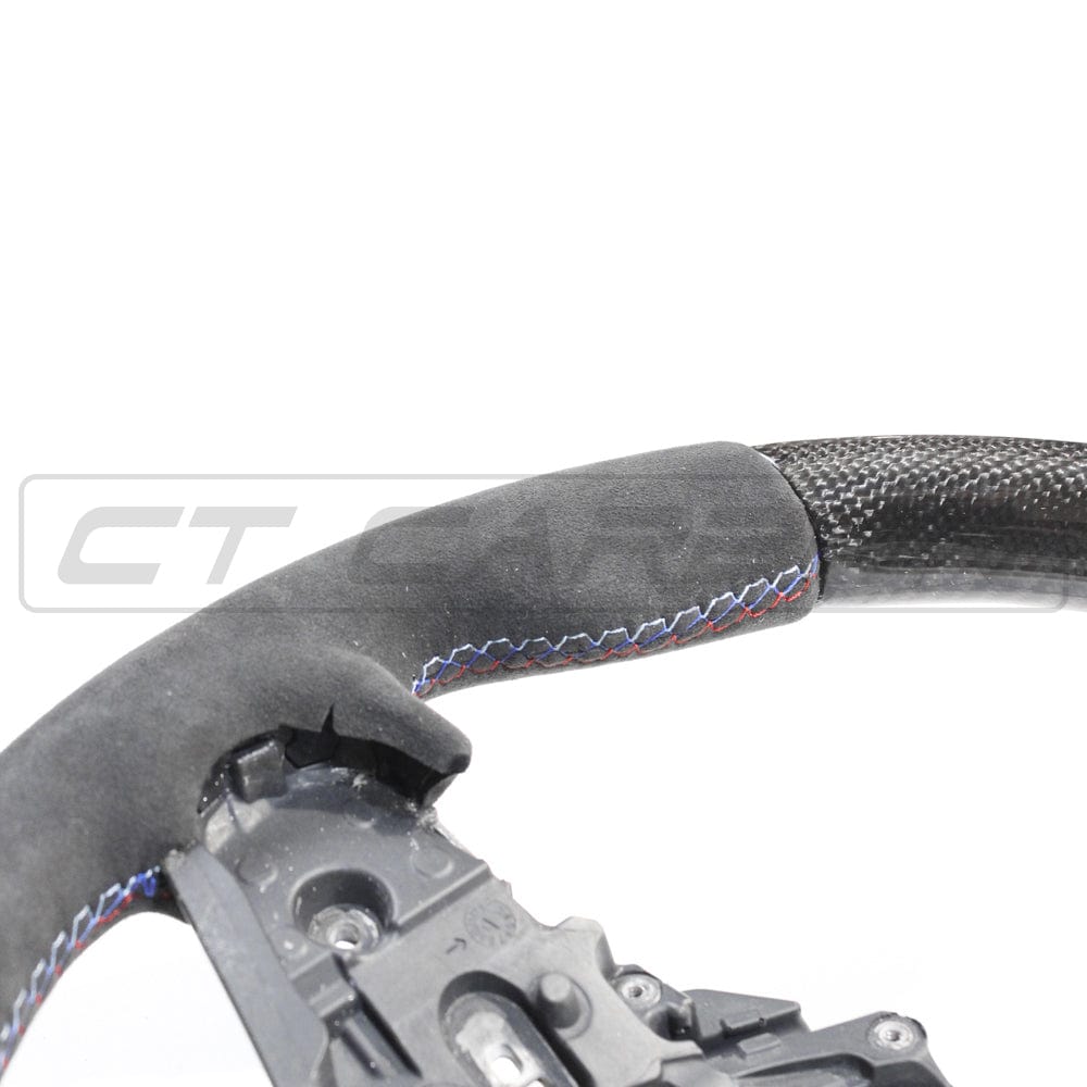 BMW G-Series G-Chassis Custom Steering Wheel | Carbon Fibre (Fiber) & Alcantara Suede | Performance Sport/Flat-Bottom/Thick Grip | CT Carbon Upgrade for G20 G21 G22 G30 G31 G80 G82 G01 G05 | M Sport Replacement Racing Wheel