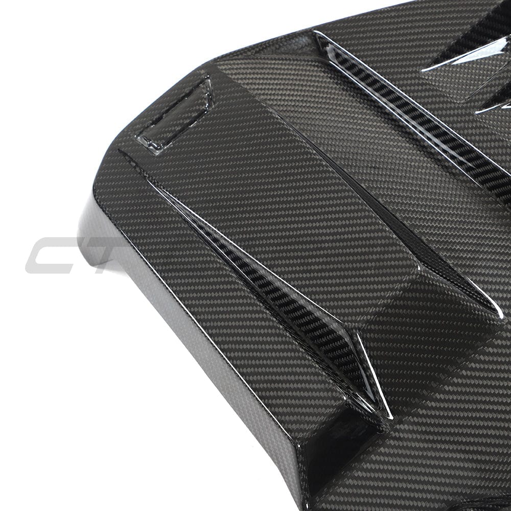 BMW M2 M3 M4 G87 G80 G81 G82 G83 S58 Carbon Fibre (Carbon Fiber) Engine Cover - CT Carbon Engine Bay Top Cover, Under-Bonnet/Under-Hood Shroud, Motor Cover Replacement (G8x 2021+) OEM+ Fit
