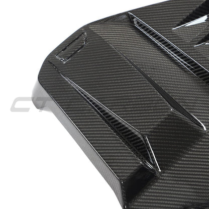 BMW M2 M3 M4 G87 G80 G81 G82 G83 S58 Carbon Fibre (Carbon Fiber) Engine Cover - CT Carbon Engine Bay Top Cover, Under-Bonnet/Under-Hood Shroud, Motor Cover Replacement (G8x 2021+) OEM+ Fit