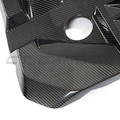 BMW M2 M3 M4 G87 G80 G81 G82 G83 S58 Carbon Fibre (Carbon Fiber) Engine Cover - CT Carbon Engine Bay Top Cover, Under-Bonnet/Under-Hood Shroud, Motor Cover Replacement (G8x 2021+) OEM+ Fit