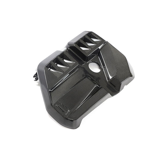 BMW M2 M3 M4 G87 G80 G81 G82 G83 (2021+) S58 Carbon Fibre/Fiber Engine Cover - G8X Pre-Preg Carbon Engine Top Cover, Engine Shroud, Underhood/Under-Bonnet Motor/Engine Bay Cover | OEM+ Engine Bay Dress-Up (CT Carbon)