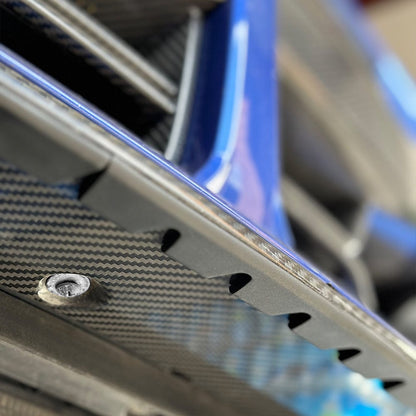 CT Carbon Universal Front Lip Guard Splitter/Chin Spoiler Protector Kit - Lower Bumper Skid Pads, Abrasion Wear Strips for Carbon Fibre & Plastic, Anti-Kerb Scrape Saver (8 x 30cm)