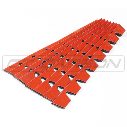 CT Carbon Universal Front Splitter/Lip/Chin Spoiler Protector Strips - Bumper Valance Scuff & Kerb Rash Guard Kit - 8x30cm - For Plastic & Carbon Fibre Aero