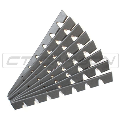 Universal Front Splitter & Lip Protector Kit by CT Carbon – Bumper Chin Saver, Scrape Guard/Scrape Strip, Curb/Kerb Rash Protector, Skid/Edge Guard for Carbon Fibre & ABS Spoilers & Valances – Trim-to-Fit 8pc