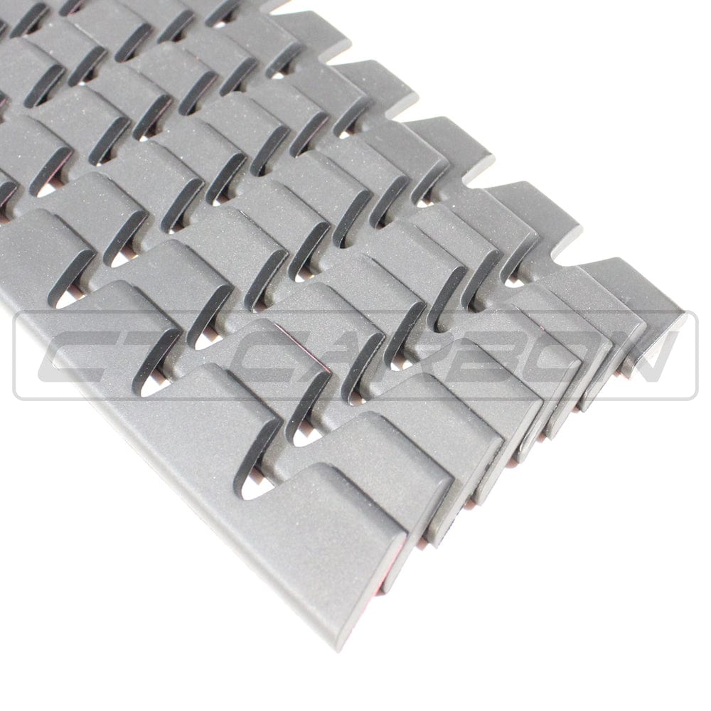 CT Carbon Universal Front Bumper Lip Protector Kit – Splitter/Chin Spoiler Scrape & Skid Guard Strips, Anti-Scuff Valance Edge Saver, Flexible 8x30cm (240cm Total) – Fits Plastic & Carbon Lips