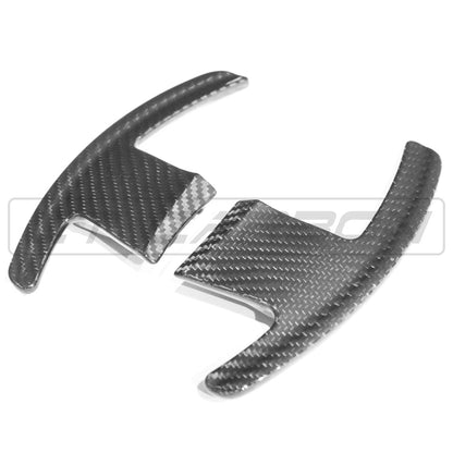 BMW G‑Series & F40 Carbon Fibre Paddle Shifters – Dry Carbon Gloss, Extended Steering Wheel Shift/Gear Change Paddles Upgrade for 1/2/3/4/5/7/8 Series, M2 M3 M4 M5 (G20 G21 G22 G30 G80 G82 G87), X3 X4 X5 X6