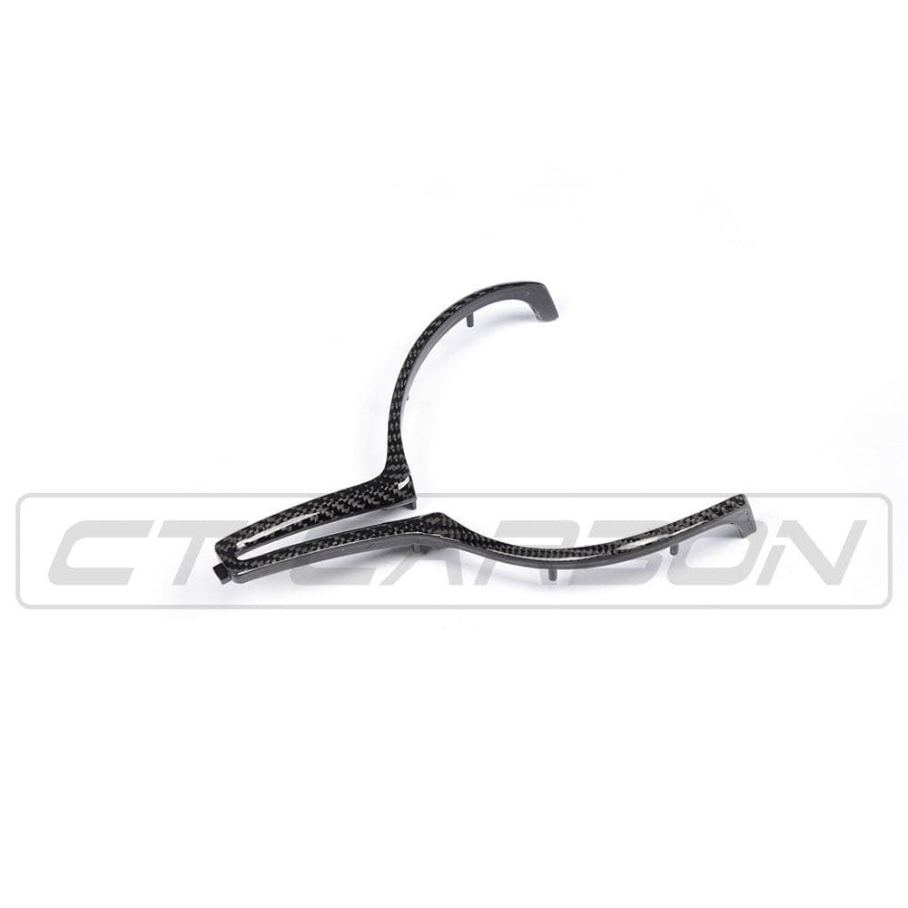 BMW M F-Series Carbon Fibre/Fiber Steering Wheel Centre/Center Trim Cover (CFRP) – M Performance Style 3-Spoke – Fits F87 M2, F80 M3, F82/F83 M4, F10 M5, F12/F13 M6, F85 X5M, F86 X6M (2012-2020) – CT Carbon