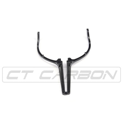 CT Carbon BMW M F-Series (Fxx) Steering Wheel Centre/Center Trim – Carbon Fibre/Fiber Spoke Cover Insert Overlay | M Performance Style | F87 M2 F80 M3 F82/F83 M4 F10 M5 F12/F13 M6 F85 X5M F86 X6M (2012-2020)