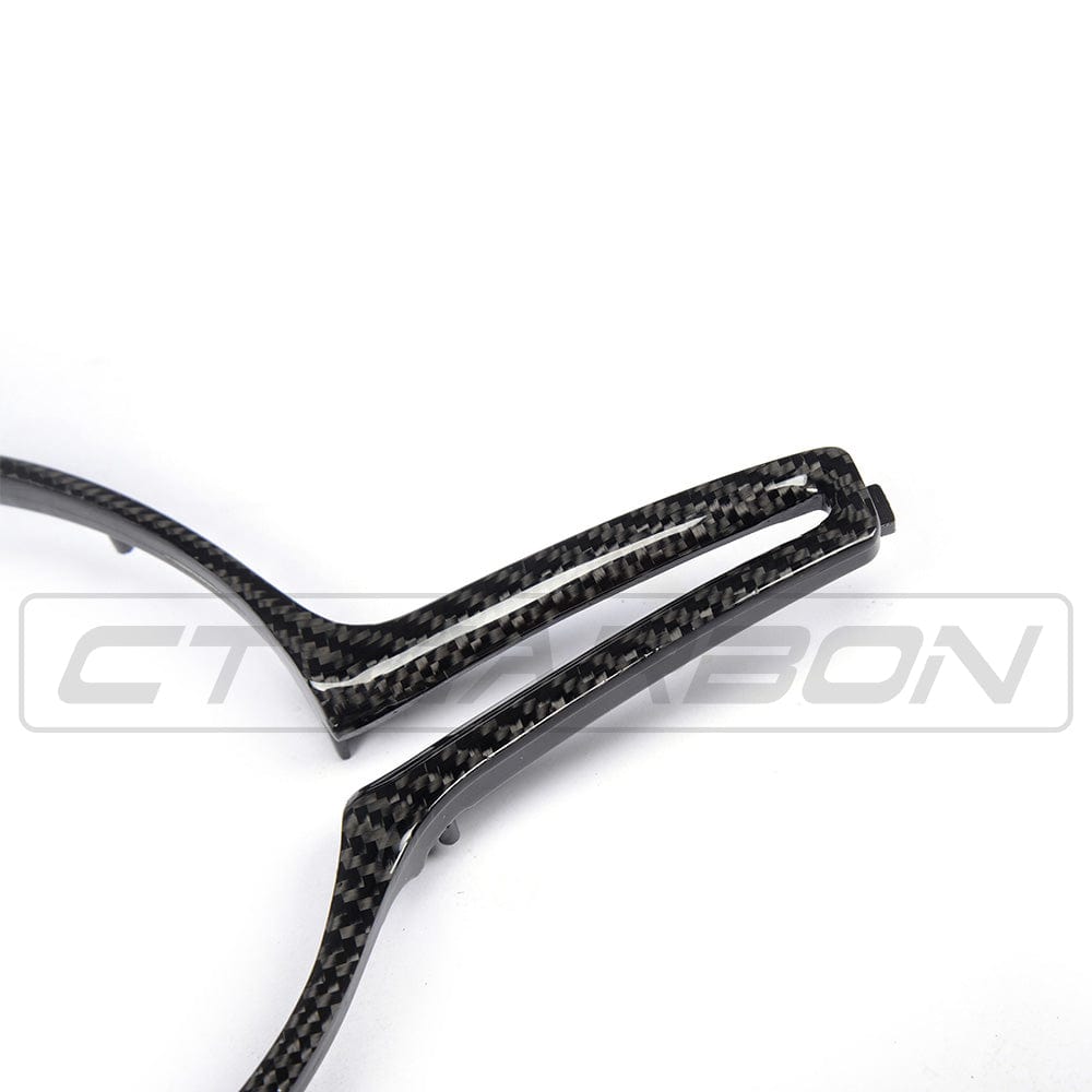 CT Carbon BMW M F-Series (Fxx) Steering Wheel Centre/Center Trim – Carbon Fibre/Fiber Spoke Cover Insert Overlay | M Performance Style | F87 M2 F80 M3 F82/F83 M4 F10 M5 F12/F13 M6 F85 X5M F86 X6M (2012-2020)