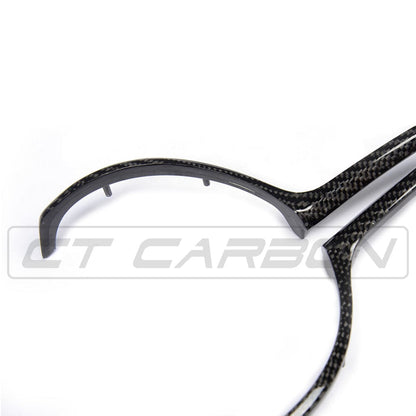 CT Carbon BMW M F-Series (Fxx) Steering Wheel Centre/Center Trim – Carbon Fibre/Fiber Spoke Cover Insert Overlay | M Performance Style | F87 M2 F80 M3 F82/F83 M4 F10 M5 F12/F13 M6 F85 X5M F86 X6M (2012-2020)