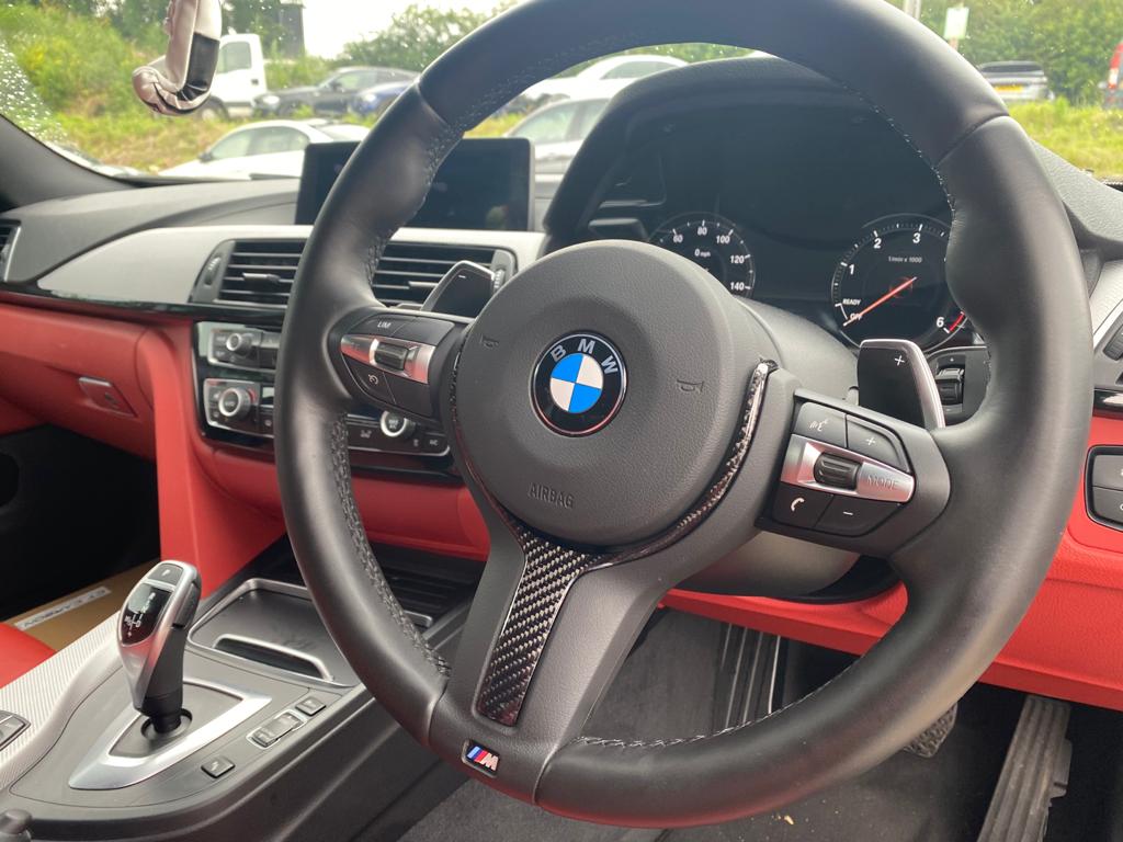 CT Carbon BMW F-Series M Sport Replacement Steering Wheel Centre/Center Trim - Real Carbon Fibre Insert/Spoke Cover/Bezel/Garnish, M Performance Style OEM+ - Fits F10 F20 F21 F22 F23 F30 F31 F32 F33 F15 F16 (2012-2019) 1 2 3 4 Series X5 X6