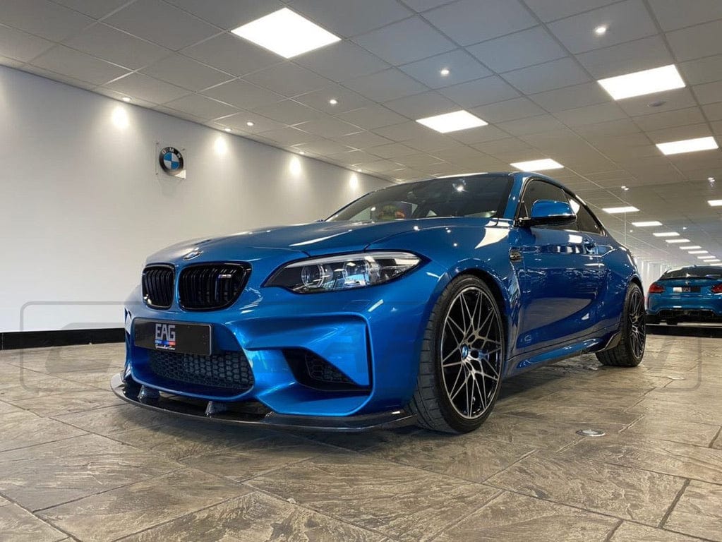 BMW M2 F87 N55 (2016-2018) Carbon Fibre (Fiber) Front Lip Spoiler / Splitter – 3D Style | OG Pre-LCI Front Bumper Lip / Chin Spoiler | CT Carbon Performance Aero Lip | Fits OEM