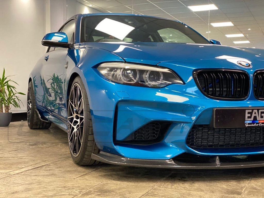BMW M2 F87 N55 2016-2018 Carbon Fibre Front Lip Splitter | 3D Design Style CT Carbon | Front Bumper Lip / Chin Spoiler / Aero Lip | Fits OG M2 Only (Not Competition/CS) / Front Lower Valance / Bumper Extension / Body Kit Front Lip / Carbon Fiber