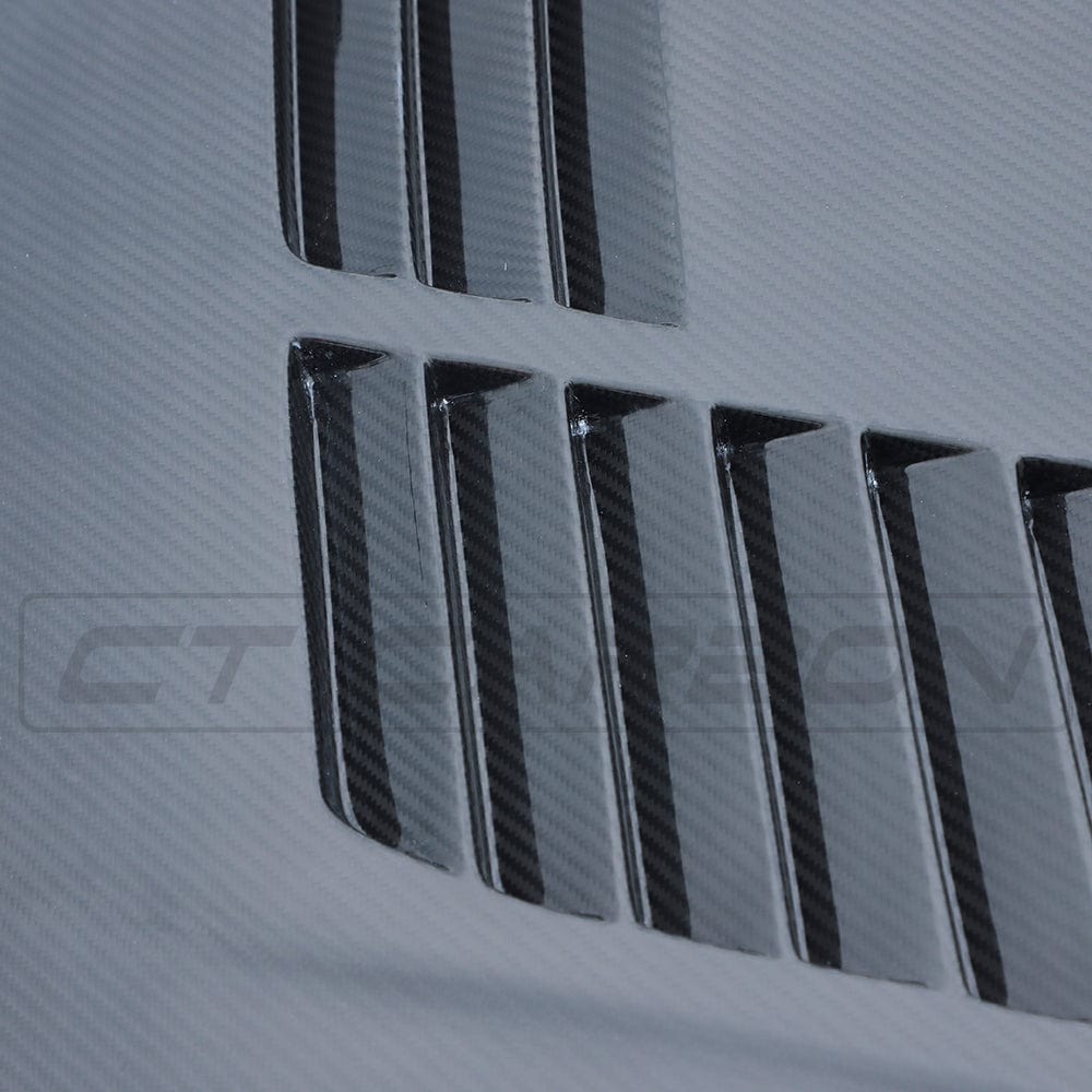 BMW M2/M2 Competition F87 + 1 Series F20/F21 + 2 Series F22/F23 Carbon Fiber Bonnet/Hood - Dry Prepreg Lightweight M4-Style Power Dome - CT Carbon Aftermarket Replacement Front Lid