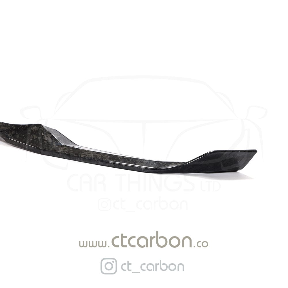 BMW M2 Competition F87 2018-2021 Forged Carbon Front Lip Splitter - CS Style Chin Spoiler by CT Carbon | Gloss Carbon Fibre/Fiber Bumper Lip Aero Upgrade | M2C Front Spoiler Air Dam