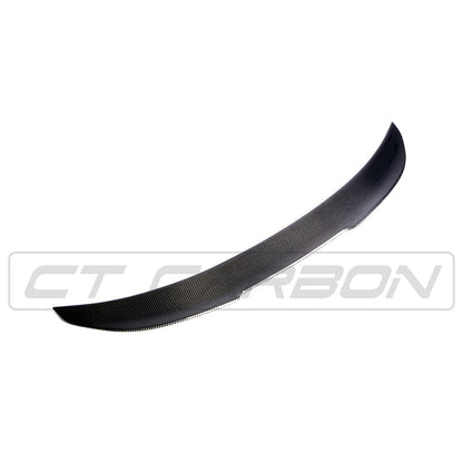 BMW E90 3 Series & M3 Saloon/Sedan 4-Door Carbon Fibre Rear Boot Lip Spoiler – PS Style Ducktail Trunk/Boot Lid Decklid Lip (2008-2013) – Gloss Carbon OEM+ Fitment | CT Carbon