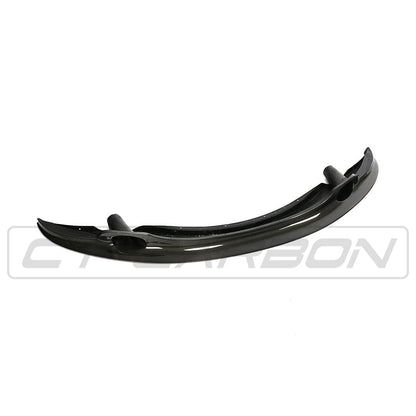 BMW M3 E92/E90 Front Lip Splitter Spoiler (2007-2013) - Carbon Fibre/Carbon Fiber GT4 Style by CT Carbon | Front Bumper Lip / Chin Spoiler / Aero Valance / Bumper Extension | Fits OEM M3 Coupe & Saloon/Sedan, Gloss Carbon