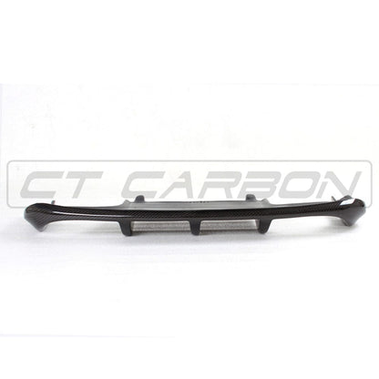 BMW M3 E92/E93 Rear Diffuser Valance - Carbon Fibre (Carbon Fiber) Gloss V1/Version 1 Style Rear Bumper Insert/Lip/Splitter/Apron - Fits 2007-2013 E92 Coupe & E93 Convertible - CT Carbon