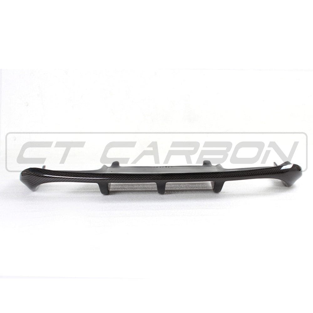BMW M3 E92/E93 E9X Carbon Fibre (Fiber) Rear Diffuser V1 Style - CT Carbon Valance/Splitter Insert, Gloss Carbon Rear Bumper Lower Skirt Trim (2007-2013)